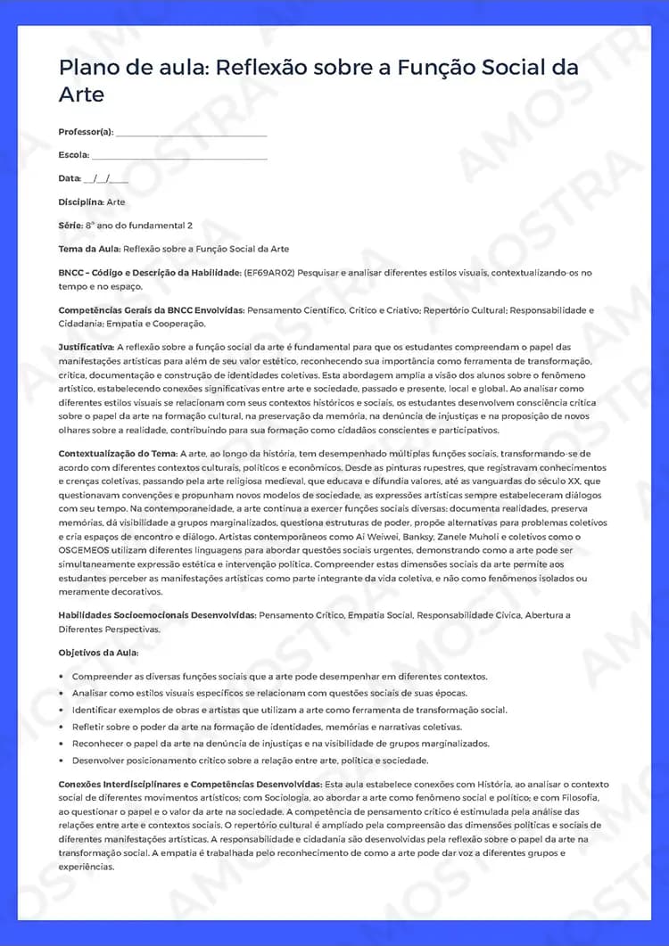 Planejamentos de Aula Arte 6º ao 9º Ano - Miniatura 6