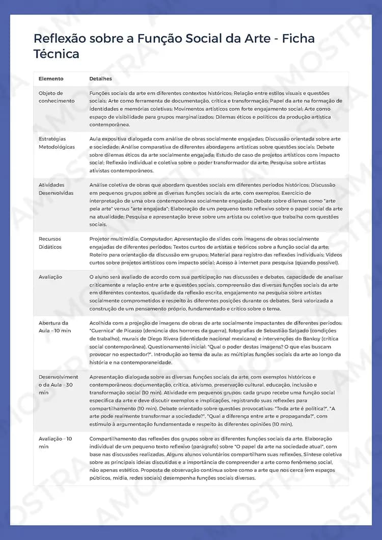 Planejamentos de Aula Arte 6º ao 9º Ano - Miniatura 7