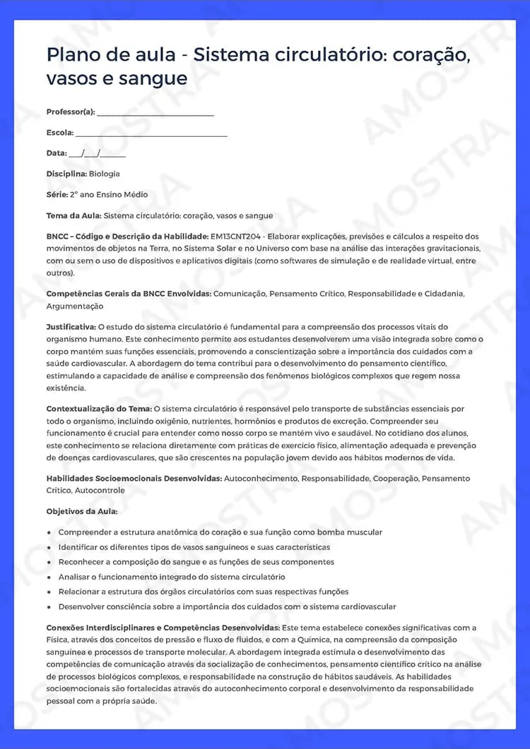 Planejamentos de Aula Biologia 1ª a 3ª Série - Miniatura 6