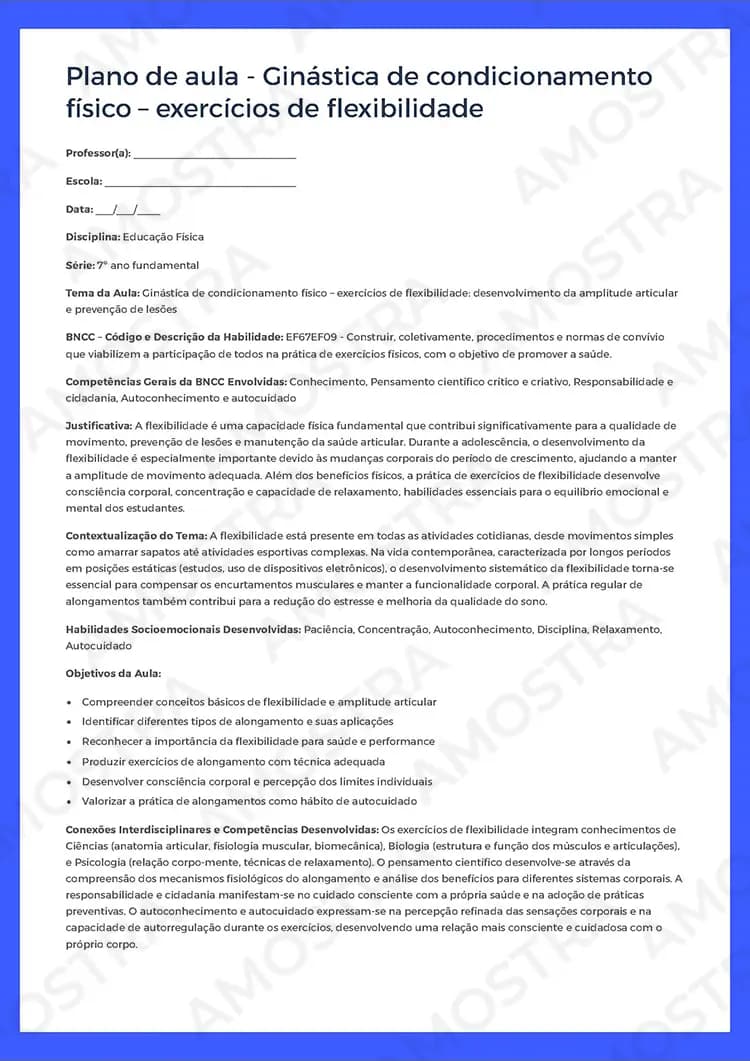 Planejamentos de Aula Educação Física 6º ao 9º Ano - Miniatura 2
