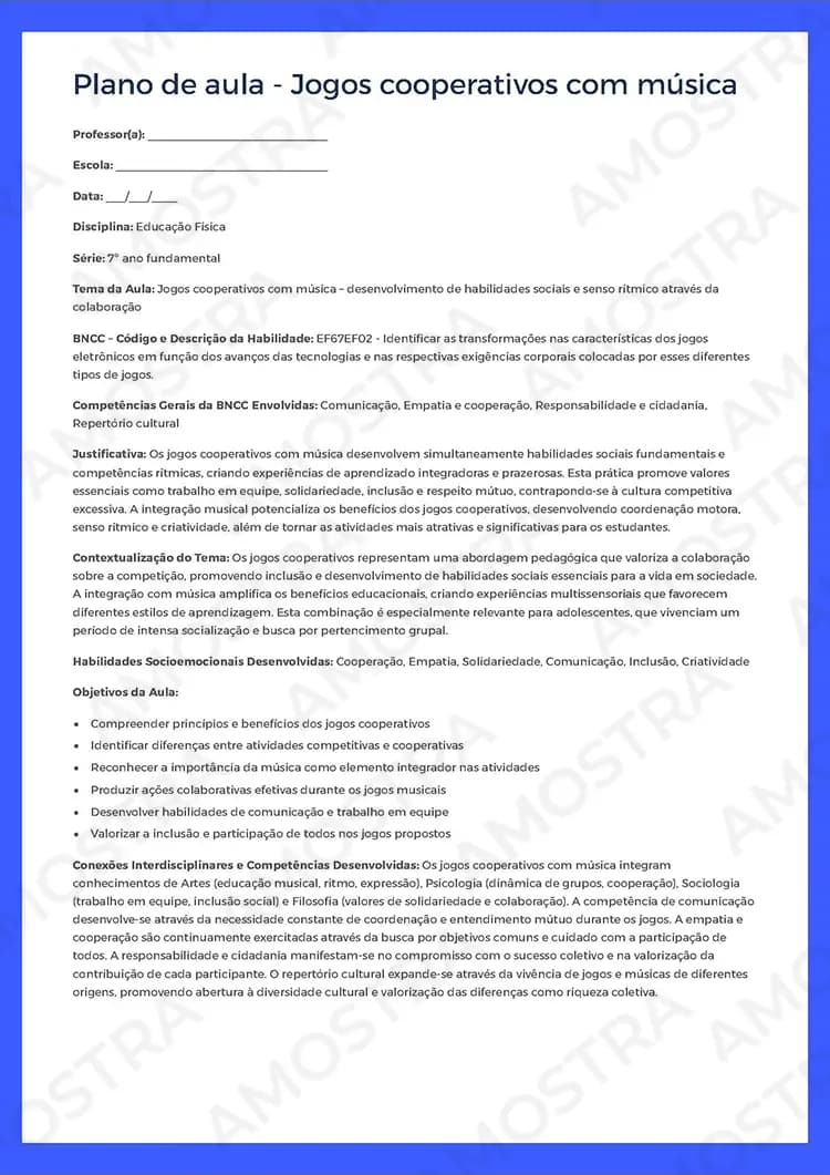 Planejamentos de Aula Educação Física 6º ao 9º Ano - Miniatura 5
