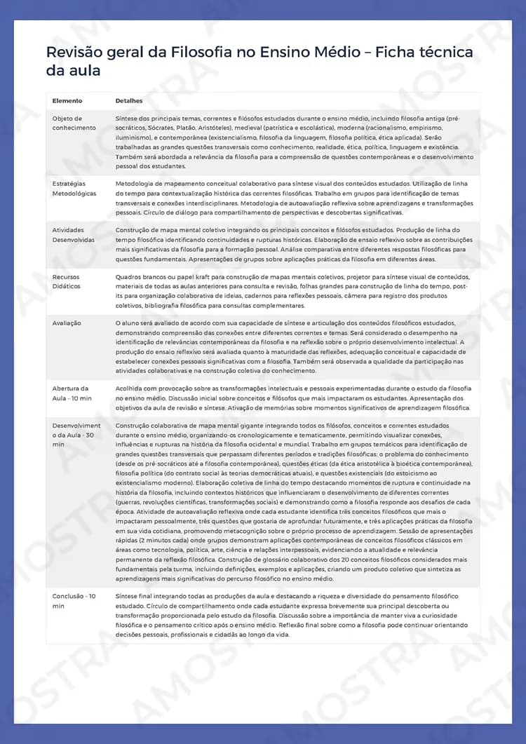 Planejamentos de Aula Filosofia 1ª a 3ª Série - Miniatura 6