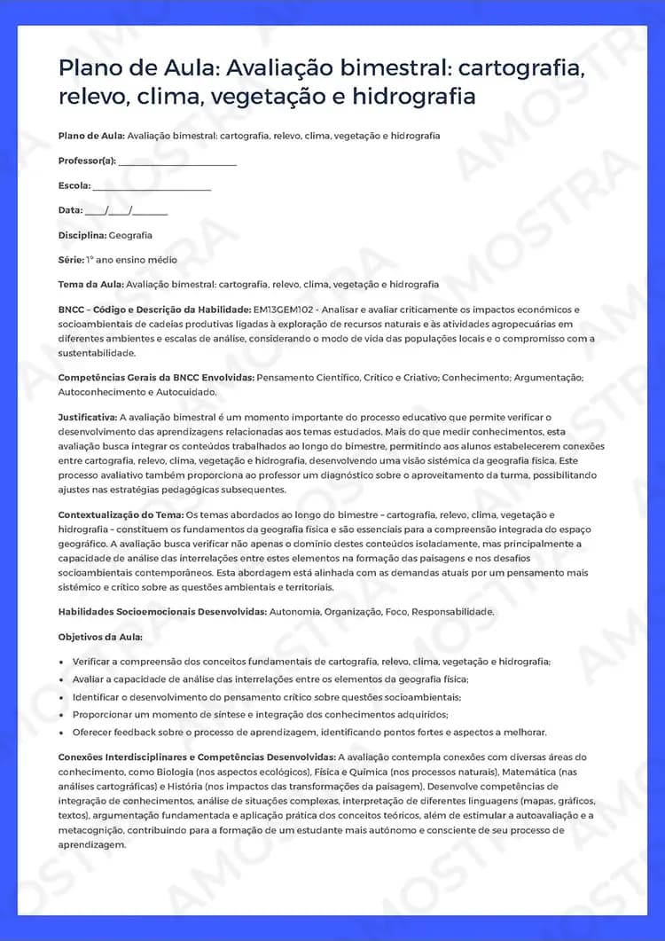 Planejamentos de Aula Geografia 1ª a 3ª Série - Miniatura 6