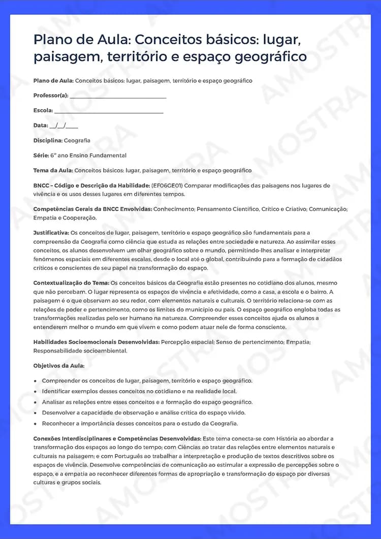 Planejamentos de Aula Geografia 6º ao 9º Ano - Miniatura 6