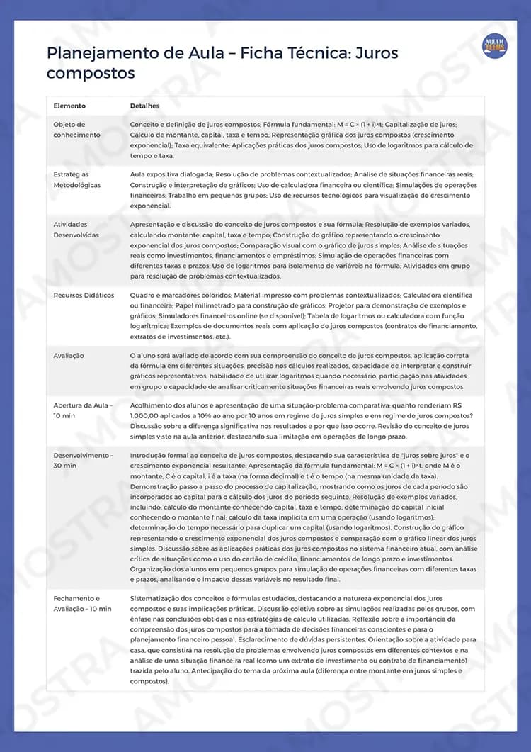 Planejamentos de Aula Matemática 1ª a 3ª Série - Miniatura 5