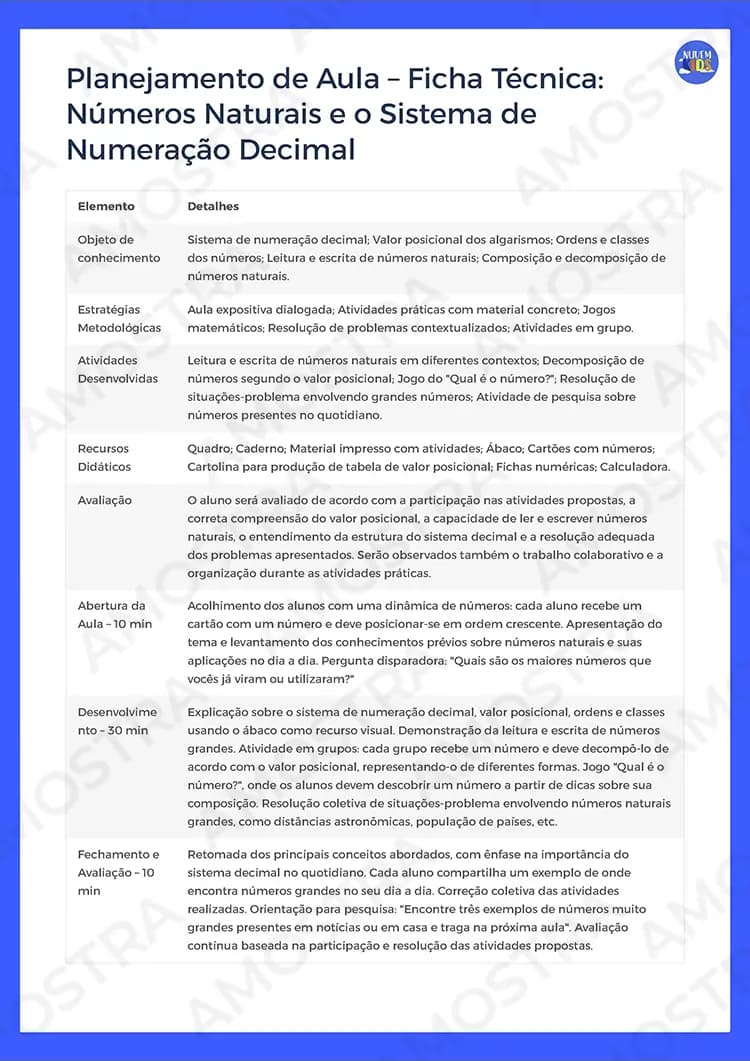 Planejamentos de Aula Matemática 6º ao 9º Ano - Miniatura 7