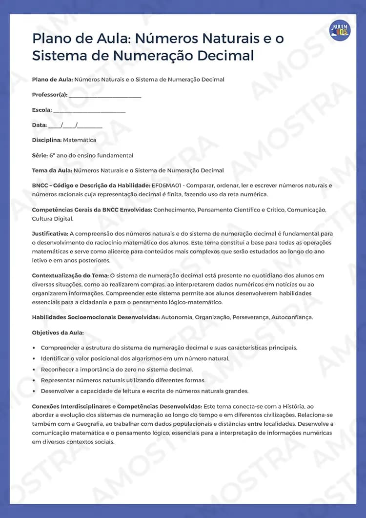 Planejamentos de Aula Matemática 6º ao 9º Ano - Miniatura 6