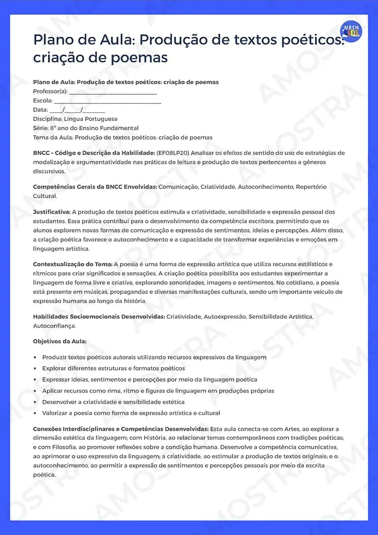 Planejamentos de Aula Português 6º ao 9º Ano - Miniatura 3