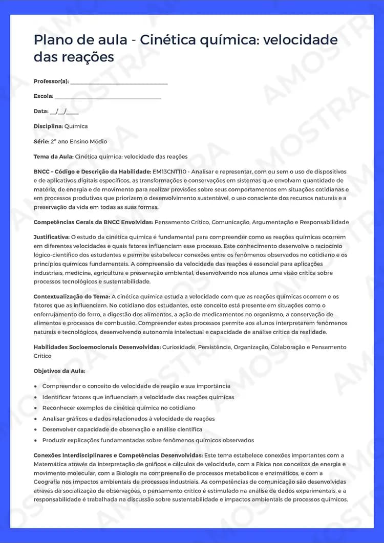 Planejamentos de Aula Química 1ª a 3ª Série - Miniatura 6