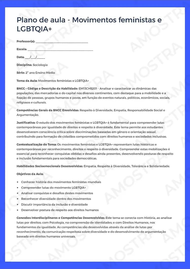 Planejamentos de Aula Sociologia 1ª a 3ª Série - Miniatura 4